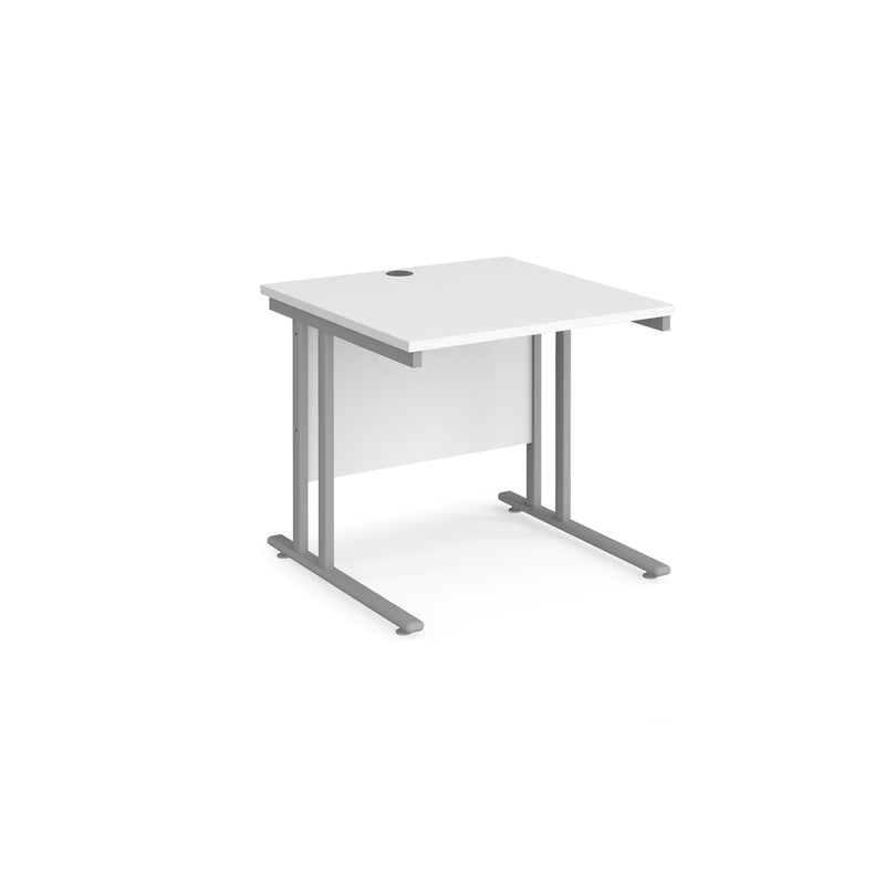 Maestro 25 straight desk 800mm deep - White