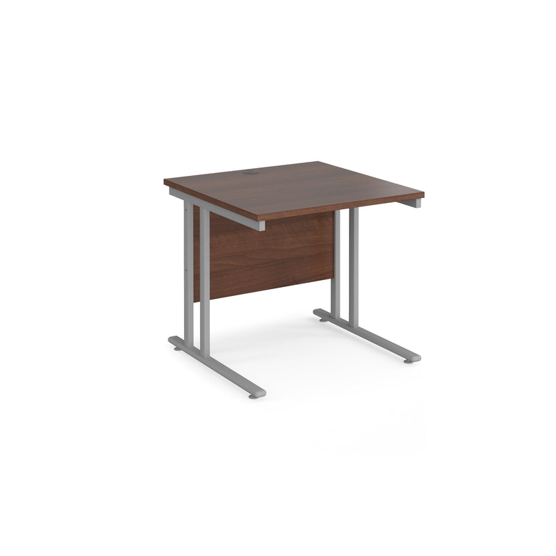 Maestro 25 straight desk 800mm deep - Walnut