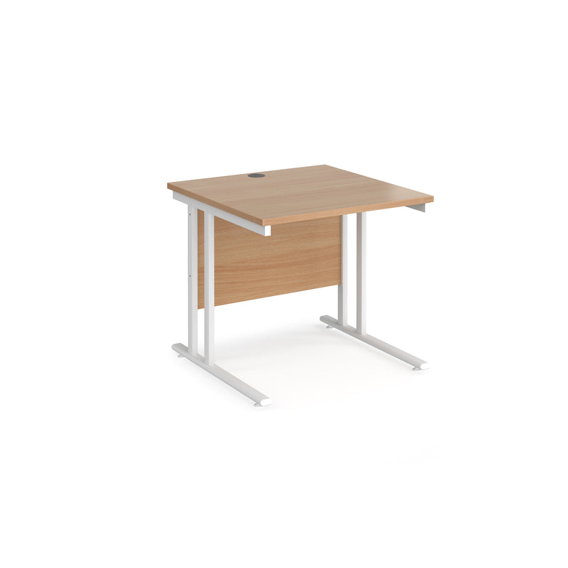 Maestro 25 straight desk 800mm deep - Beech