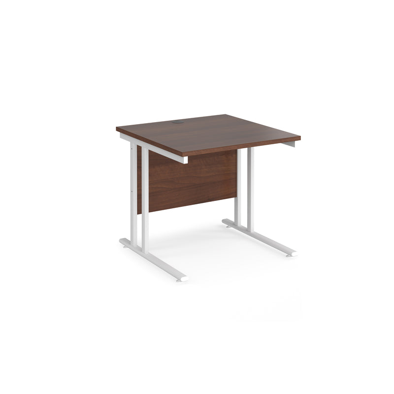 Maestro 25 straight desk 800mm deep - Walnut