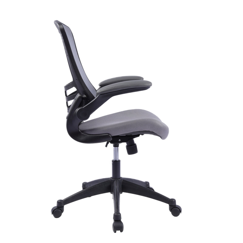 Mesh-OP Grey - Deluxe Mesh Operator Chair with Folding Arms in Grey