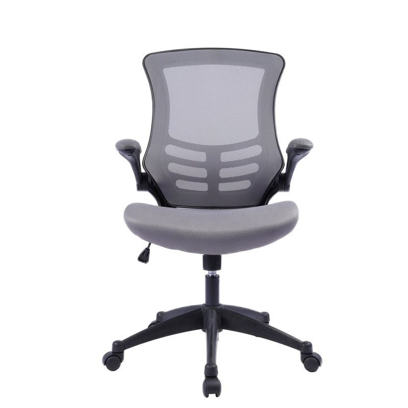 Mesh-OP Grey - Deluxe Mesh Operator Chair with Folding Arms in Grey