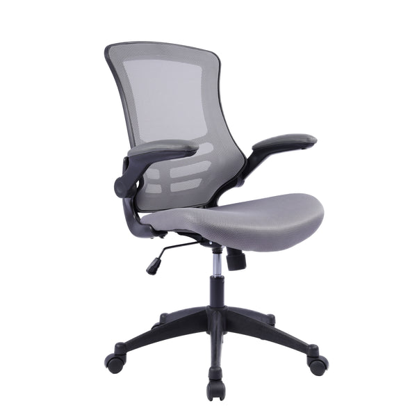 Mesh-OP Grey - Deluxe Mesh Operator Chair with Folding Arms in Grey