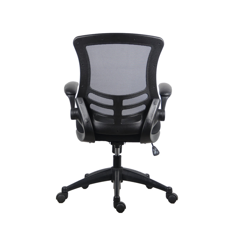 Mesh-OP - Deluxe Mesh Operator Chair with Folding Arms in Black