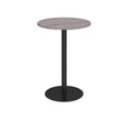 Monza circular poseur table with flat round black base 800mm - made to order