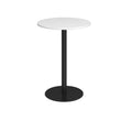 Monza circular poseur table with flat round black base 800mm - made to order