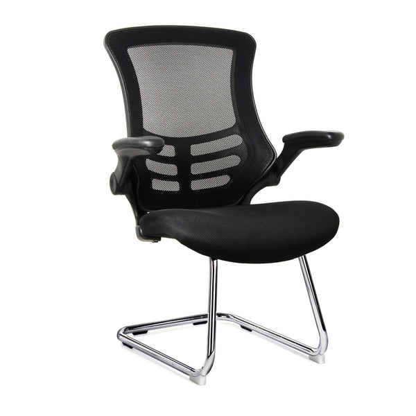 MESH-VIS - Deluxe Mesh Operator Chair with Folding Arms with cantilever frame