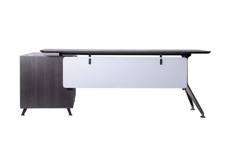 Nero 1.9m Corner Desk with Right Hand Return Unit - Anthracite