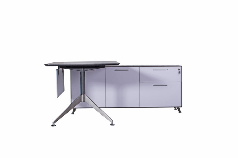 Nero 1.9m Corner Desk with Right Hand Return Unit - Anthracite