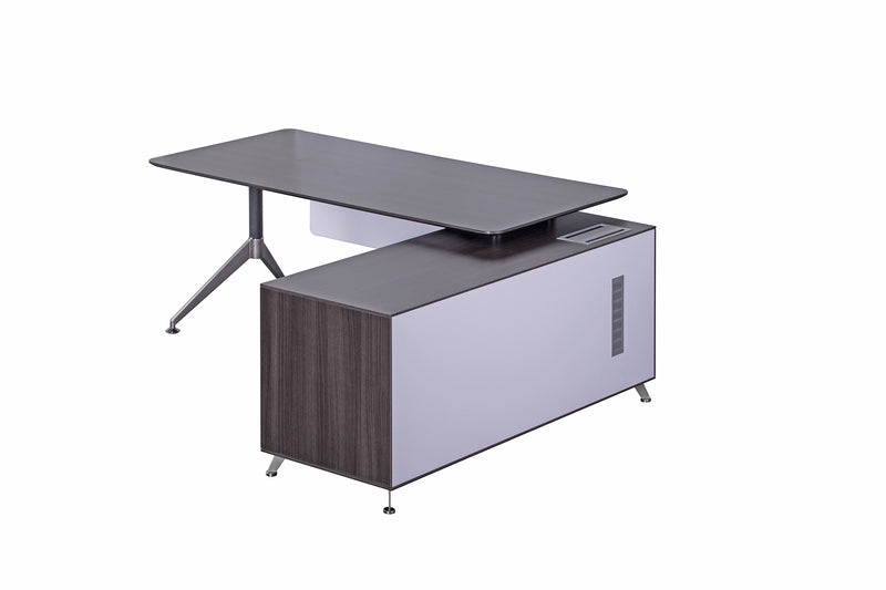 Nero 1.9m Corner Desk with Left Hand Return Unit - Anthracite