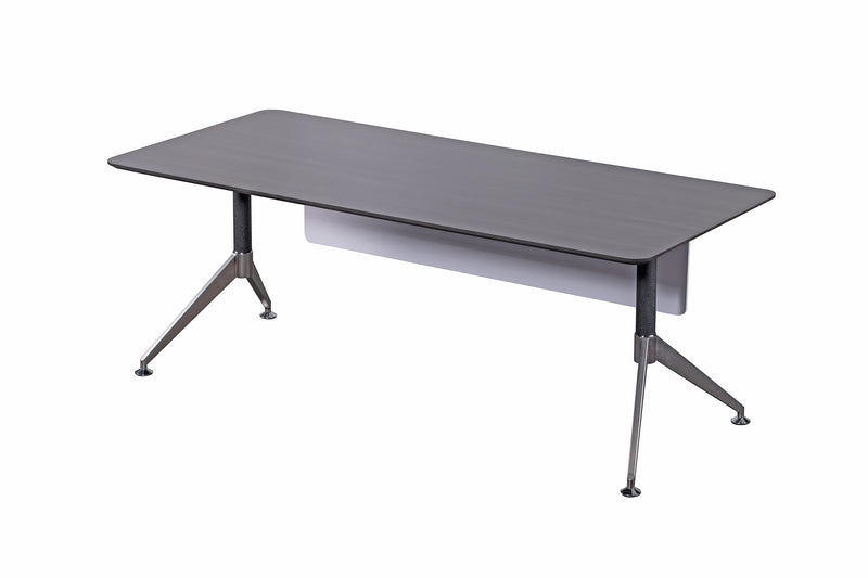 Nero 2.0m Rectangular Desk with Modesty Panel - Anthracite