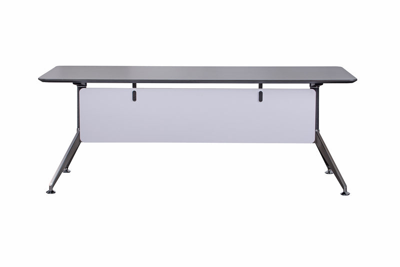 Nero 2.0m Rectangular Desk with Modesty Panel - Anthracite