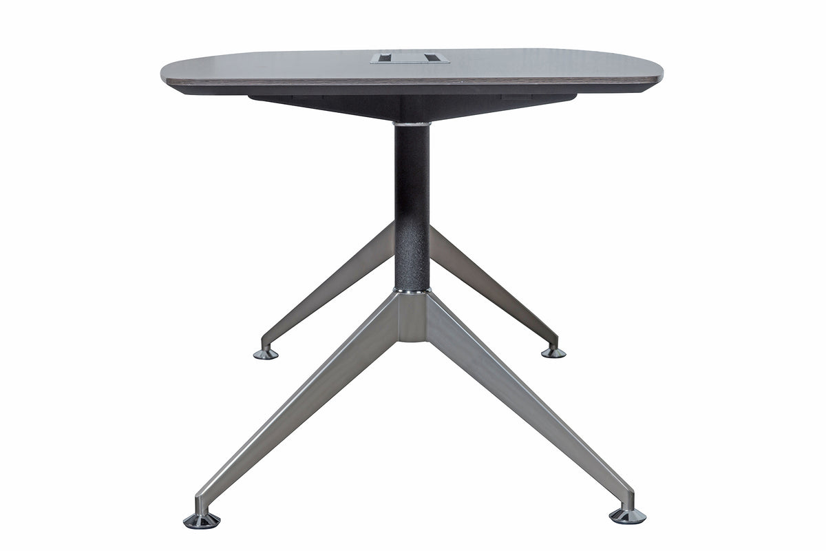 Nero 2.4m Conference Table with Comms Box - Anthracite