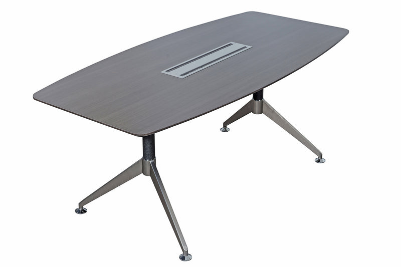 Nero 2.4m Conference Table with Comms Box - Anthracite