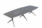 Nero 4.0m Conference Table with Dual Comms Box - Anthracite