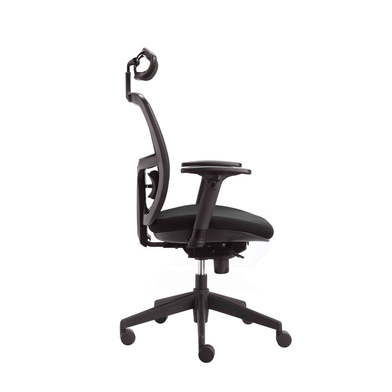 NMC - High Back Task Chair with headrest, height adjustable arms and lumbar support