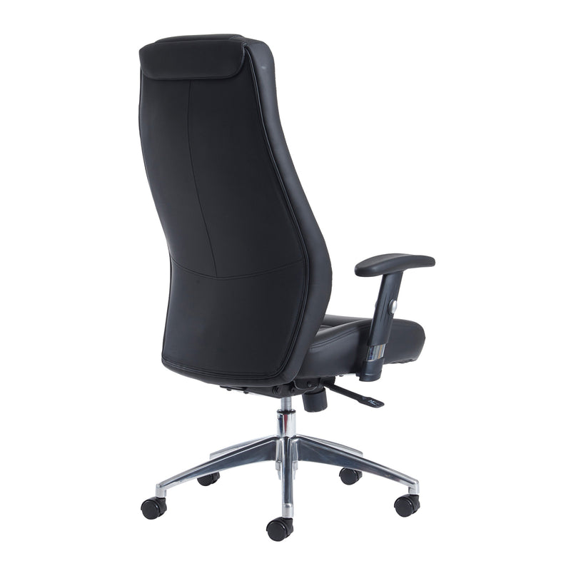 Odessa high back executive chair - black faux leather