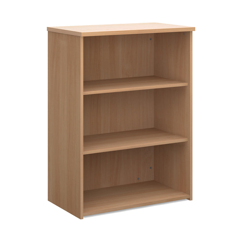 Universal bookcase 1090mm high with 2 shelves - Beech