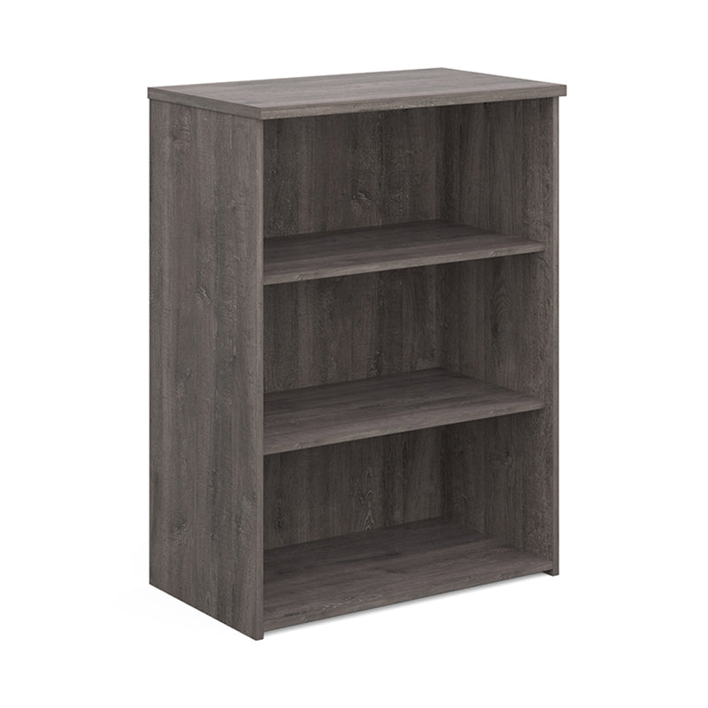 Universal bookcase 1090mm high with 2 shelves - Grey Oak