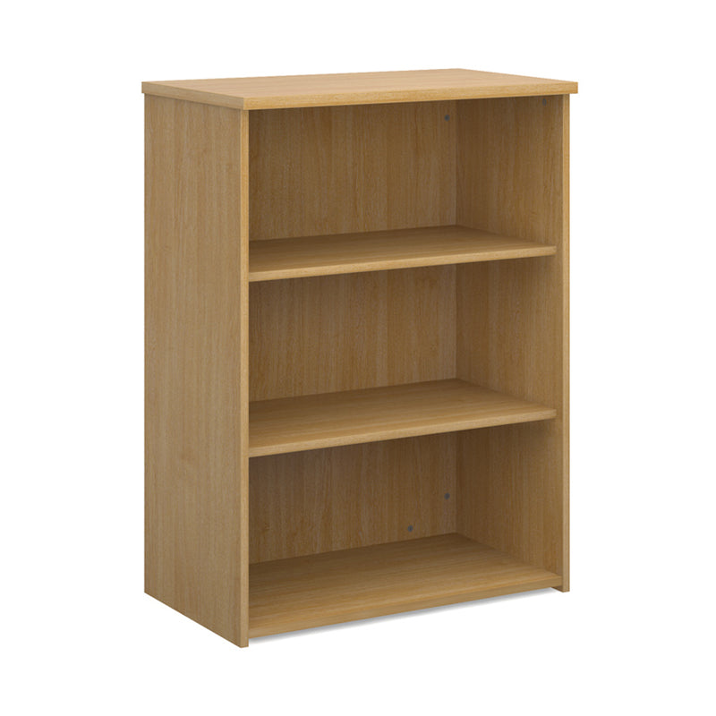 Universal bookcase 1090mm high with 2 shelves - Oak