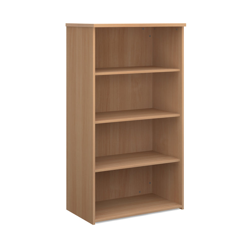 Universal bookcase 1440mm high with 3 shelves - Beech