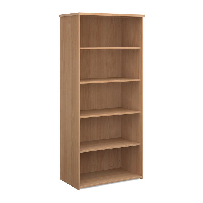 Universal bookcase 1790mm high with 4 shelves - Beech