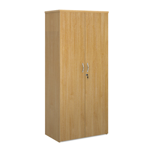Universal double door cupboard 1790mm high with 4 shelves - Oak