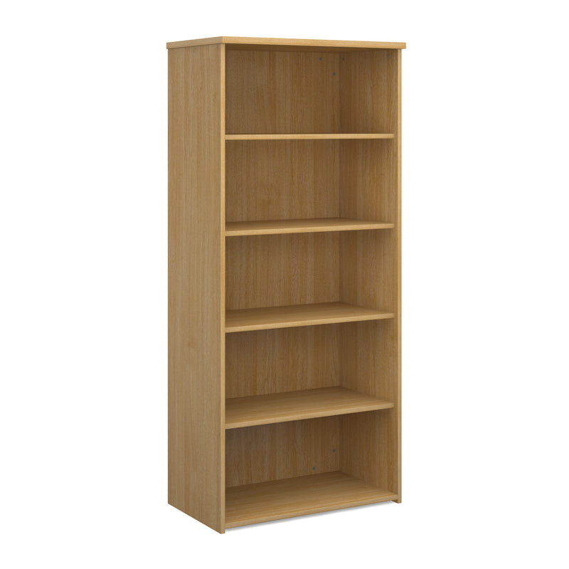 Universal bookcase 1790mm high with 4 shelves - Oak