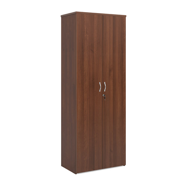 Universal double door cupboard 2140mm high with 5 shelves - Walnut