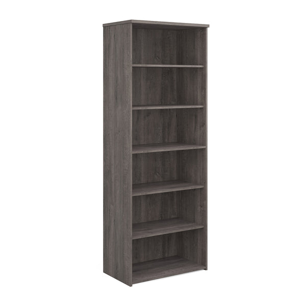 Universal bookcase 2140mm high with 5 shelves - Grey Oak