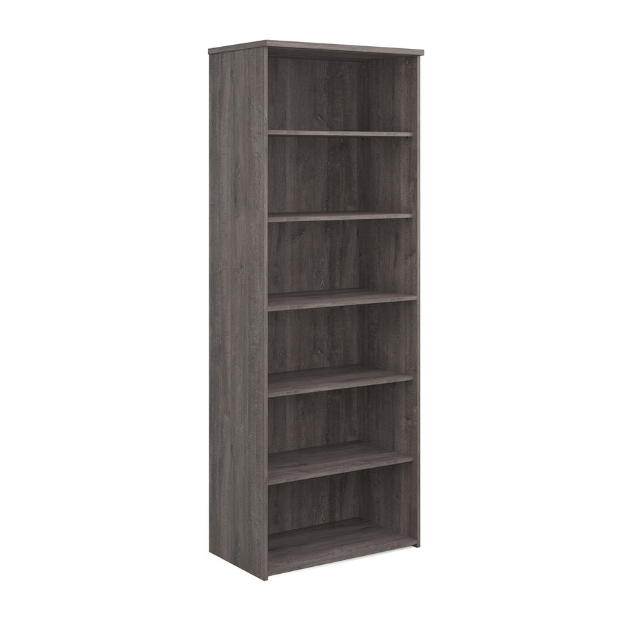 Universal bookcase 2140mm high with 5 shelves - Grey Oak