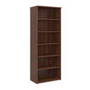 Universal bookcase 2140mm high with 5 shelves - Walnut