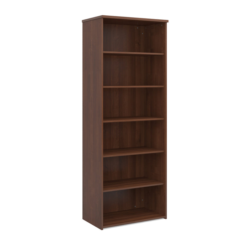 Universal bookcase 2140mm high with 5 shelves - Walnut