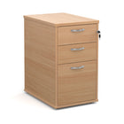 Desk high 3 drawer pedestal with silver handles 600mm deep