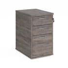 Desk high 3 drawer pedestal with silver handles 600mm deep