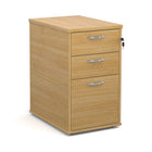 Desk high 3 drawer pedestal with silver handles 600mm deep