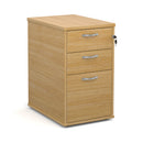 Desk high 3 drawer pedestal with silver handles 600mm deep