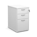 Desk high 3 drawer pedestal with silver handles 600mm deep