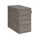 Desk high 3 drawer pedestal with silver handles 800mm deep
