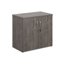 Universal double door cupboard 740mm high with 1 shelf - Grey Oak