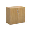 Universal double door cupboard 740mm high with 1 shelf - Oak