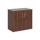 Universal double door cupboard 740mm high with 1 shelf - Walnut