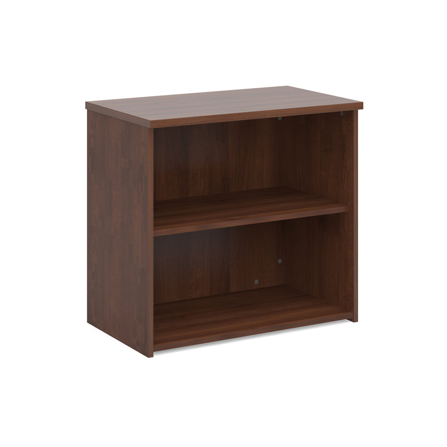 Universal bookcase 740mm high with 1 shelf - Walnut