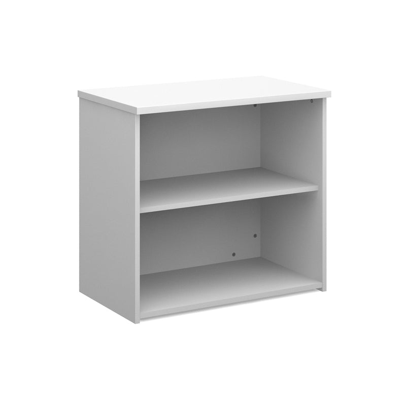 Universal bookcase 740mm high with 1 shelf - White