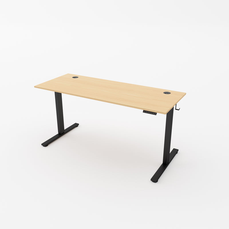 R750 Height-Adjustable Sit Stand Desk with Single Motor - Beech top