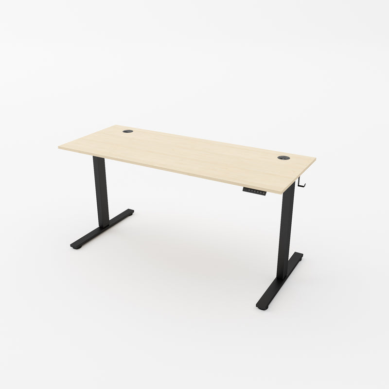 R750 Height-Adjustable Sit Stand Desk with Single Motor - Maple Top