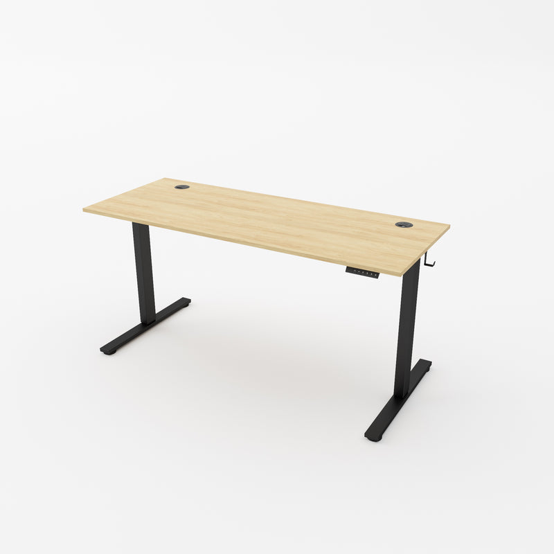 R750 Height-Adjustable Sit Stand Desk with Single Motor - Oak top