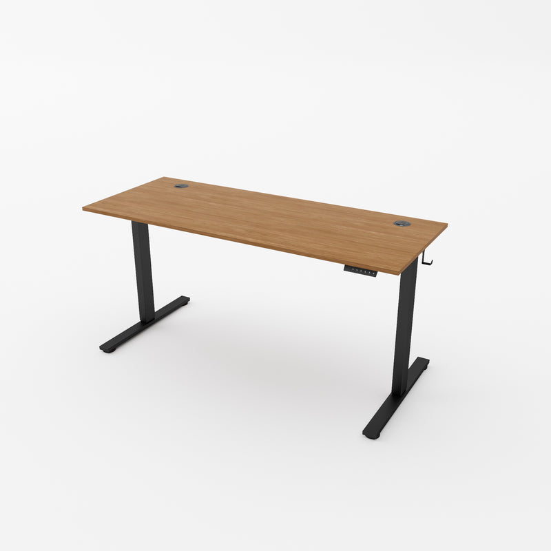 R750 Height-Adjustable Sit Stand Desk with Single Motor - Walnut top