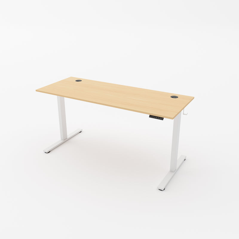 R750 Height-Adjustable Sit Stand Desk with Single Motor - Beech top