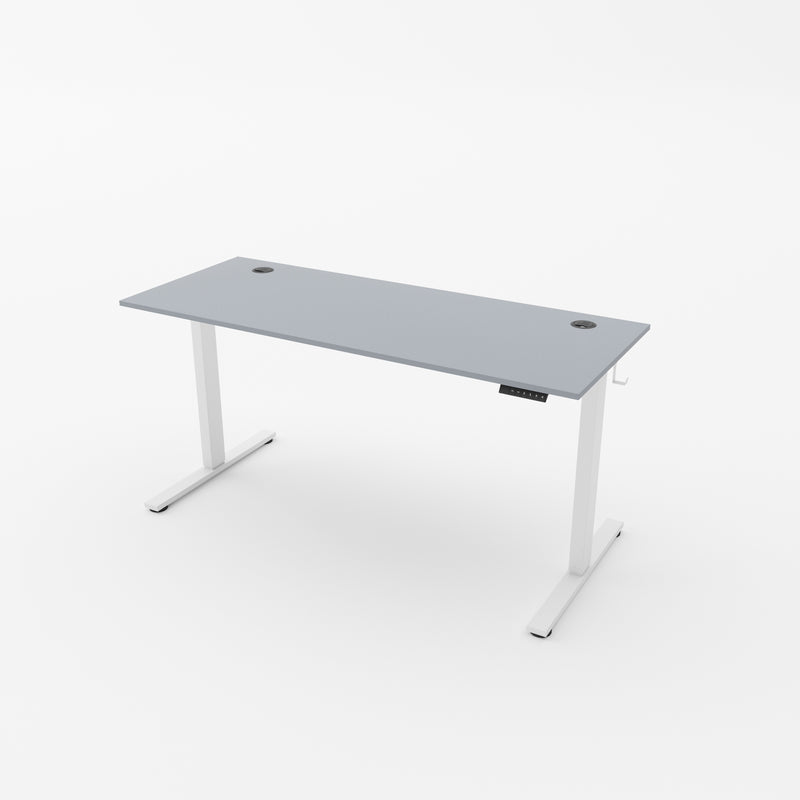 R750 Height-Adjustable Sit Stand Desk with Single Motor - Monument grey top